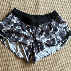 Black and Grey Lululemon running shorts